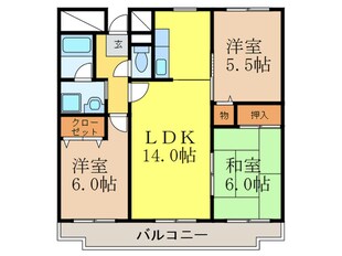 エスポワ－ル真砂の物件間取画像